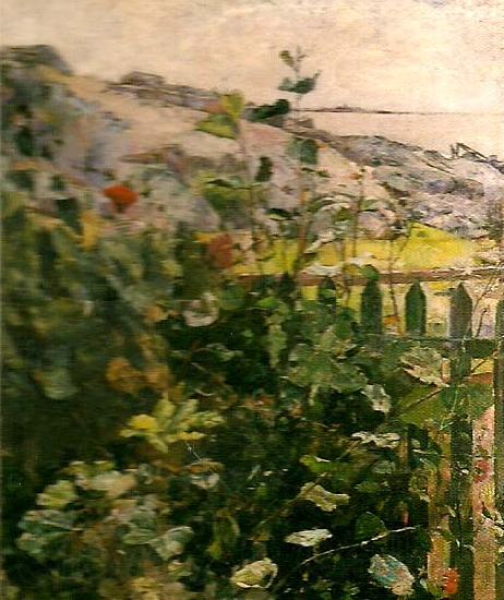 Carl Larsson vastkustmotiv-motiv fran varberg Spain oil painting art